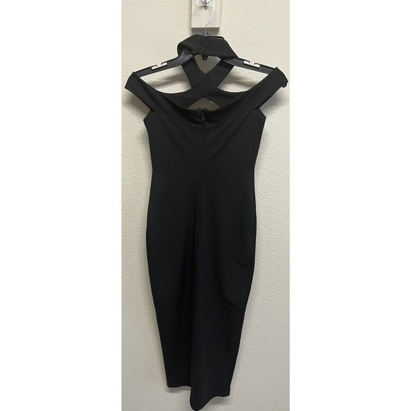 NOOKIE Black Hollywood Crepe Midi Dress Size Small NEW - Picture 4 of 11